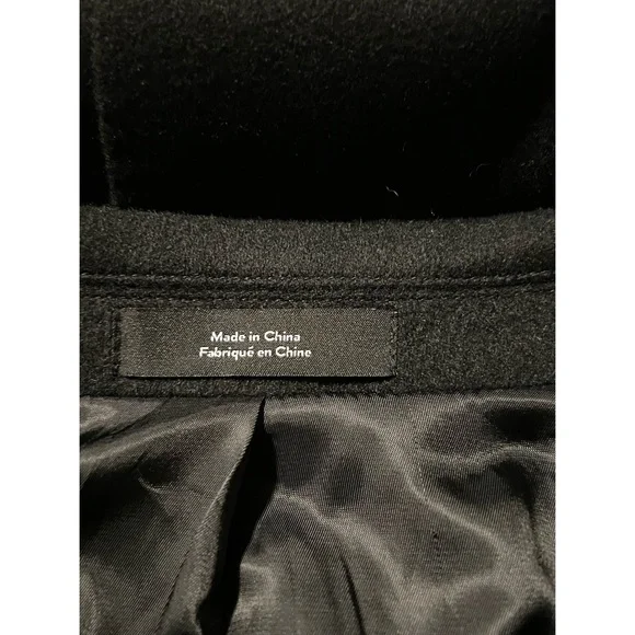 Nordstrom Men's Mason Wool Cashmere Blend Overcoat CoatJacket Black Size M Pea Coats
